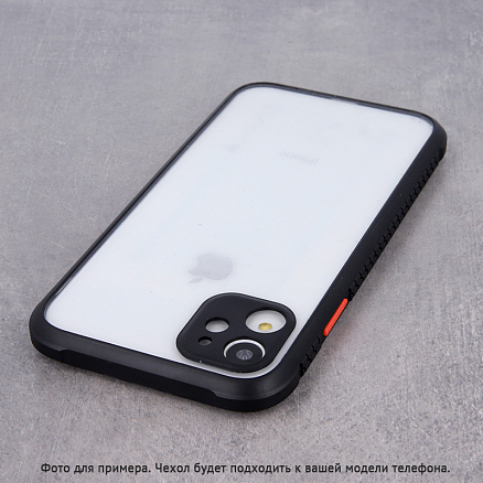 Чехол для iPhone 7, 8, SE 2020, SE 2022 гибридный GreenGo Defender Hybrid прозрачно-черный