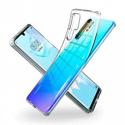 Чехол для Huawei P30 Pro гелевый ультратонкий Spigen SGP Liquid Crystal прозрачный