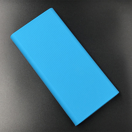 Чехол для внешнего аккумулятора Xiaomi Mi 2i, 2S силиконовый голубой