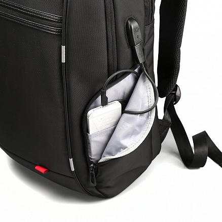 Рюкзак Kingsons Business Elite с отделением для ноутбука до 17 дюймов и USB портом черный