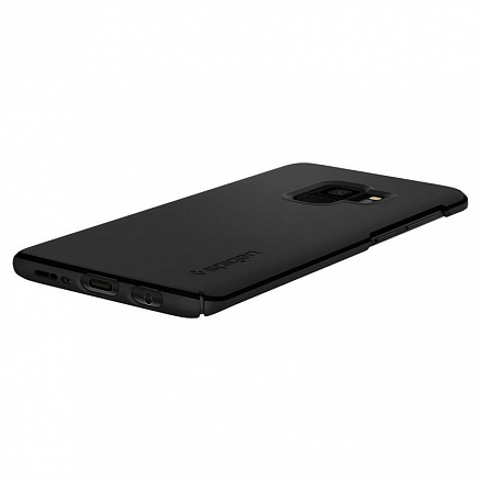 Чехол для Samsung Galaxy S9 пластиковый тонкий Spigen SGP Thin Fit QNMP черный