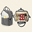 Рюкзак (сумка) Ankommling LD29 для мамы с отделением для бутылочек и USB-портом серый
