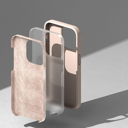 Чехол для iPhone 14 Pro гибридный Ringke Silicone розовый