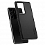 Чехол для Samsung Galaxy S21 Ultra пластиковый тонкий Spigen Thin Fit черный