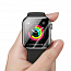 Защитное стекло для Apple Watch 38 мм на весь экран противоударное Baseus 0,2 мм черное