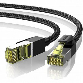 Сетевой кабель (патч-корд) RJ45 Cat.7 UTP длина 3 м плетеный Ugreen NW150 черный