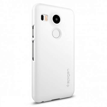 Чехол для LG Nexus 5X пластиковый тонкий Spigen SGP Thin Fit белый