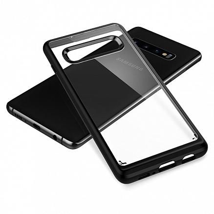 Чехол для Samsung Galaxy S10 G973 гибридный Spigen SGP Ultra Hybrid прозрачно-черный матовый
