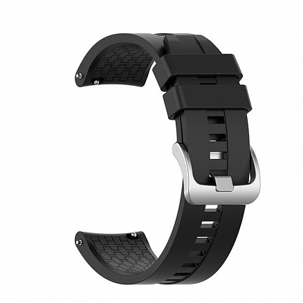 Ремешок-браслет для Huawei Watch GT 2 42 мм силиконовый Nova Durable черный