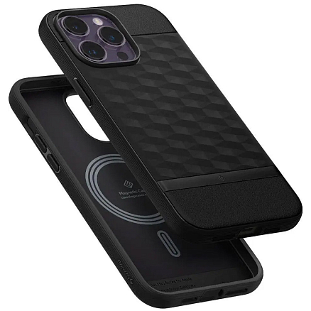 Чехол для iPhone 14 Pro гибридный Spigen Caseology Parallax MagSafe черный