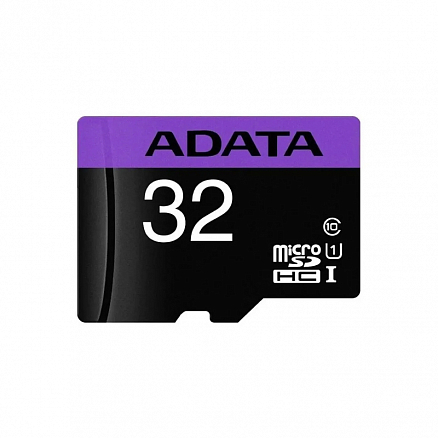Карта памяти ADATA Premier MicroSDHC 32Gb UHS-I U1 V10 80 Мб/с с адаптером SD