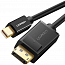 Кабель Mini DisplayPort - DisplayPort (папа - папа) длина 1,5 м 2K 60Hz версия 1.1а Ugreen MD105 черный