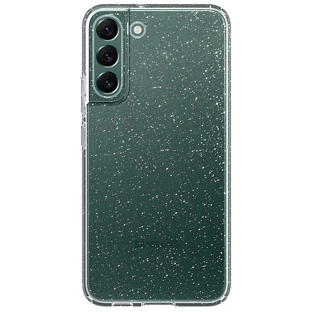 Чехол для Samsung Galaxy S22 гелевый с блестками Spigen Liquid Crystal Glitter прозрачный