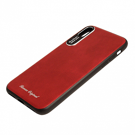 Чехол для iPhone X, XS гибридный с кожей Remax Yiming красный