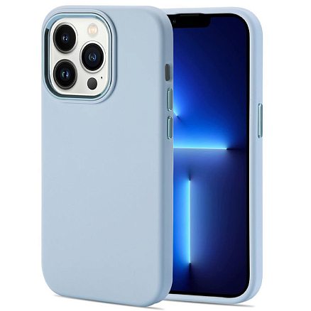 Чехол для iPhone 14 Pro силиконовый Tech-Protect Liquid голубой
