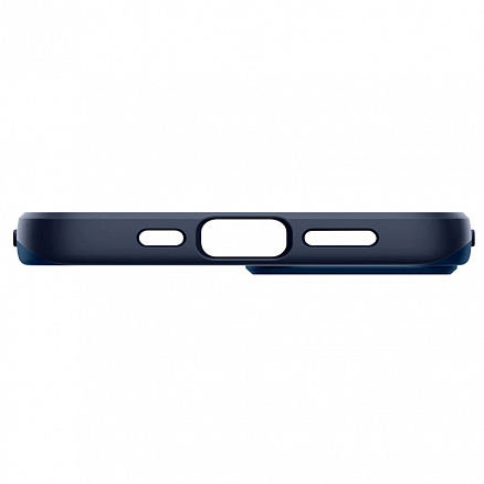 Чехол для iPhone 13 mini пластиковый тонкий Spigen Thin Fit синий
