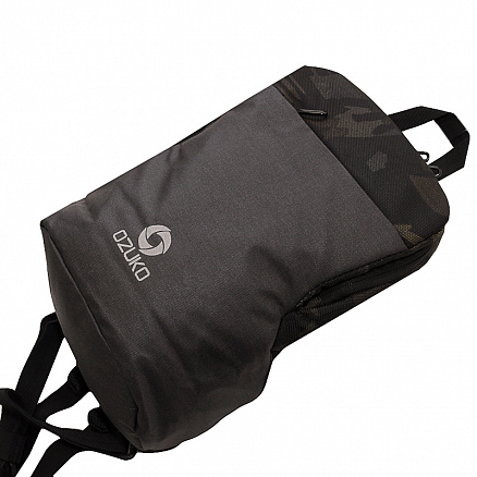 Рюкзак однолямочный Ozuko 9067 с отделением для планшета и USB портом камуфляжно-черный