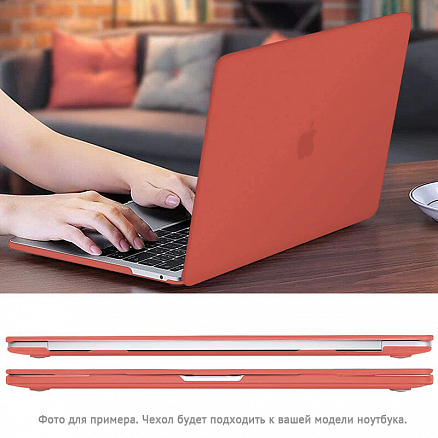 Чехол для Apple MacBook Pro 13 Touch Bar A1706, A1989, A2159, A2251, A2289, A2338, Pro 13 A1708 пластиковый матовый DDC Crem Soda красно-розовый