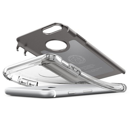 Чехол для iPhone 7, 8 гибридный для полной защиты Spigen SGP Hybrid Armor серый
