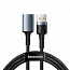 Кабель-удлинитель USB 3.0 (папа - мама) длина 1 м 2А Baseus Cafule черно-серый