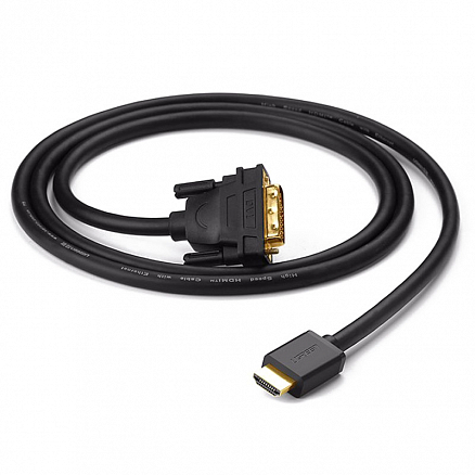 Кабель DVI-D - HDMI (папа - папа) длина 3 м Ugreen HD106 черный
