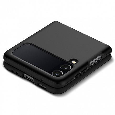 Чехол для Samsung Galaxy Z Flip 3 пластиковый тонкий Spigen Thin Fit черный