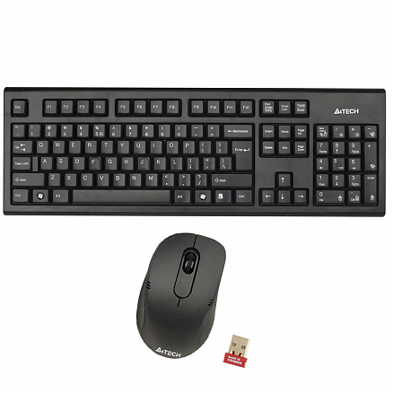 Набор клавиатура и мышь беспроводной A4Tech 7100N черный