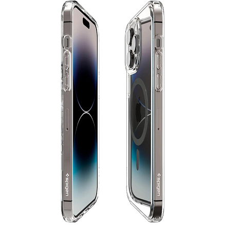 Чехол для iPhone 14 Pro гибридный Spigen Ultra Hybrid MagSafe прозрачный