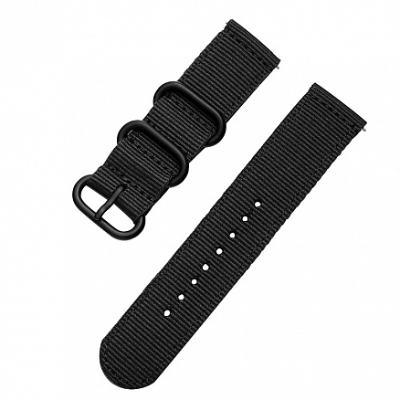 Ремешок-браслет для для Huawei Watch GT, GT 2 46 мм текстильный Nova Canvas черный