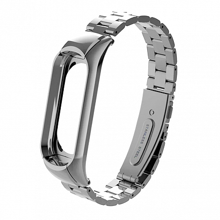 Сменный браслет для Xiaomi Mi Band 4 металлический Nova Metal серебристый