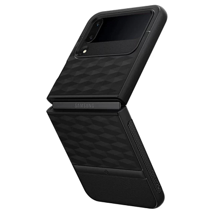 Чехол для Samsung Galaxy Z Flip 4 гибридный противоударный Spigen Caseology Parallax черный