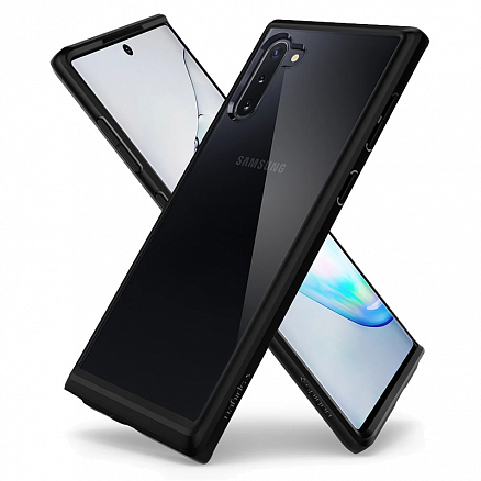 Чехол для Samsung Galaxy Note 10 гибридный Spigen SGP Ultra Hybrid прозрачно-черный матовый