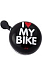 Звонок велосипедный Liix Ding Dong I Love My Bike черный