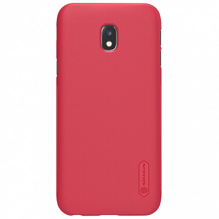 Чехол для Samsung Galaxy J3 (2017) пластиковый тонкий Nillkin Super Frosted красный