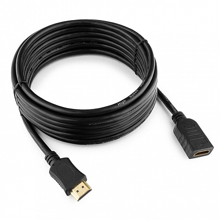 Кабель-удлинитель HDMI - HDMI (папа - мама) длина 4,5 м версия 1.4 Cablexpert черный