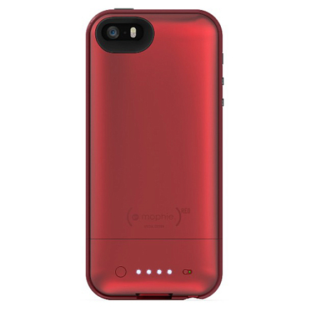 Чехол-аккумулятор для iPhone 5, 5S, SE Mophie Juice Pack Plus 2100mAh красно-черный