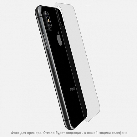 Защитное стекло для iPhone X, XS на заднюю крышку противоударное Mocoll Black Diamond 2.5D прозрачное