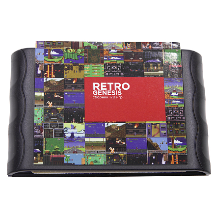 Игровая приставка Retro Genesis Modern Mini 16Bit 175 игр с двумя геймпадами черная