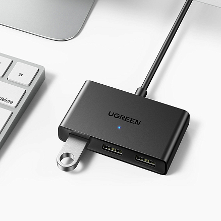 USB 2.0 переключатель 2x3 порта (2 USB входа на 3 USB выхода) Ugreen CM409 черный