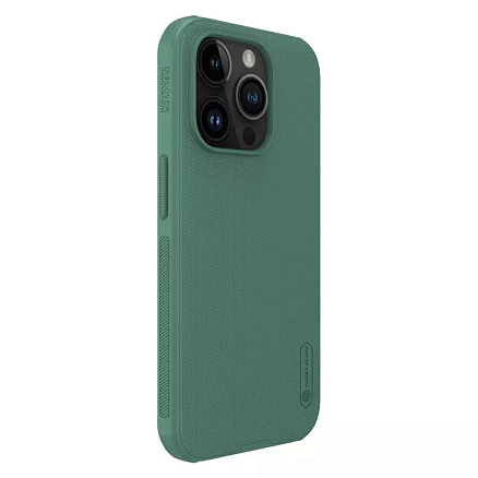 Чехол для iPhone 15 Pro Max гибридный Nillkin Super Frosted Shield Pro MagSafe зеленый