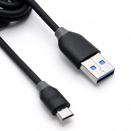 Кабель USB - MicroUSB для зарядки 1 м 3А ISA Premium черный