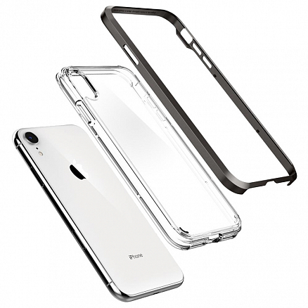 Чехол для iPhone XR гибридный Spigen SGP Neo Hybrid Crystal прозрачно-серый