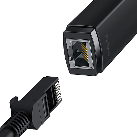 Хаб (разветвитель) Type-C - Ethernet RJ45 100 Мбит/с Baseus Lite Series черный