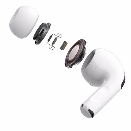 Наушники беспроводные Bluetooth WiWU Airbuds Pro Optical Sensor вакуумные белые