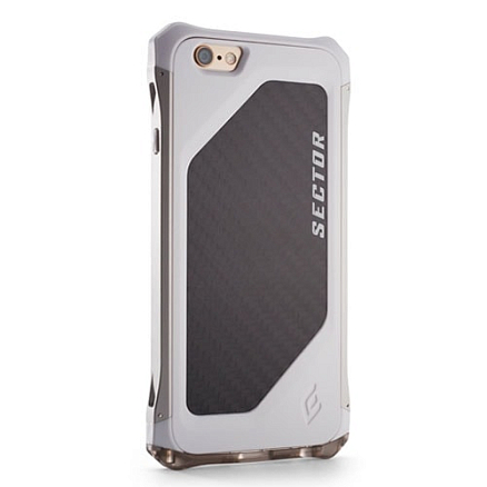 Чехол для iPhone 6, 6S гибридный для экстремальной защиты Element case Sector бело-серебристый