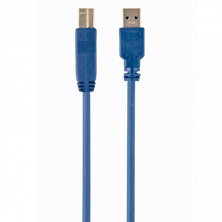 Кабель USB 3.0 - USB B для подключения принтера или сканера длина 3 м Cablexpert синий