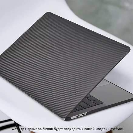 Чехол для Apple MacBook Air 13 (2018-2019) A1932, (2020) А2179, M1 (2020) A2337 пластиковый тонкий WiWU iKavlar черный