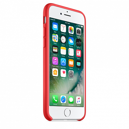 Чехол для iPhone 7, 8 силиконовый красный