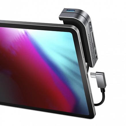 Хаб (разветвитель) Type-C 6-в-1 (PD) для iPad Pro 2018 Baseus Bolt серый