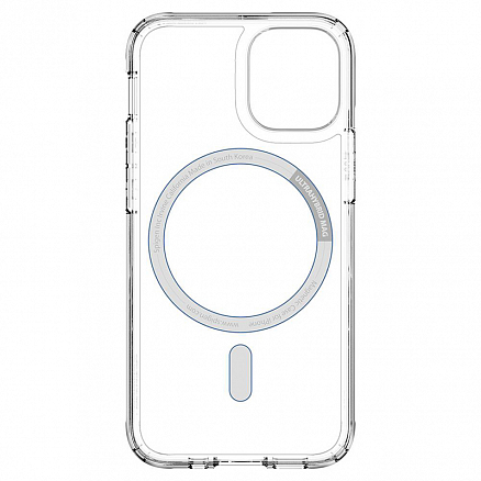 Чехол для iPhone 12, 12 Pro гибридный Spigen SGP Ultra Hybrid Magsafe прозрачно-синий